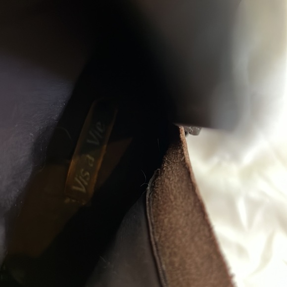 Vintage 90s Vis a Vie chocolate brown chunky ankle boot size 8 - Picture 8 of 9